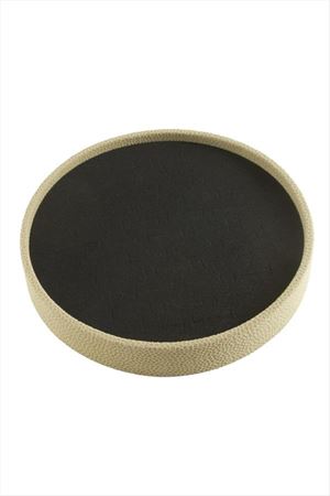 Yuvarlak Ahşap Anfora Kumaş Piercing Küpelik 20 cm - Bej
