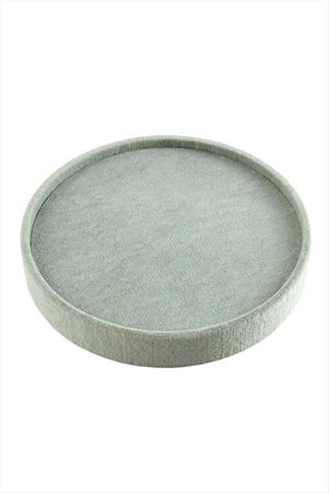 Yuvarlak Ahşap Anfora Kumaş Piercing Küpelik 20 cm - Koyu Gri