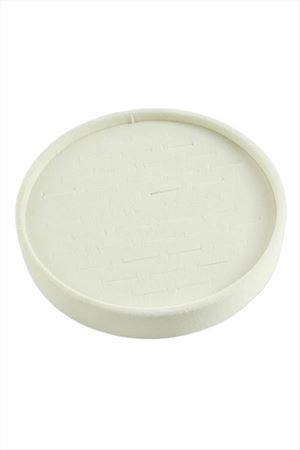Yuvarlak Ahşap Anfora Kumaş Yüzüklük 20 cm - Krem