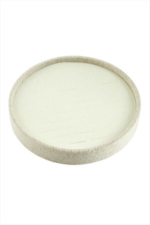 Yuvarlak Ahşap Anfora Kumaş Yüzüklük 20 cm - Sütlü Kahve