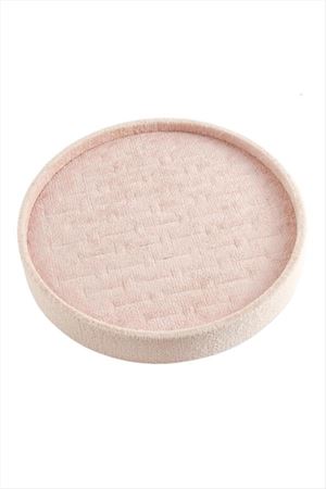 Yuvarlak Ahşap Anfora Kumaş Yüzüklük 20 cm - Açık Pembe