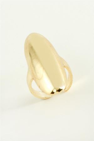 Oval Metal Yüzük - Gümüş Rengi