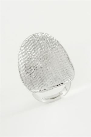 Oval Metal Yüzük - Gümüş Rengi