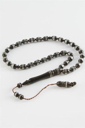 Arpa Kesim İşlemeli Kuka Tesbih 8*10 mm - Siyah
