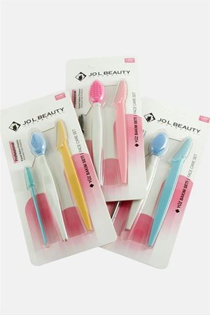 3'lü Fırça Kaş Usturası - Ebruli