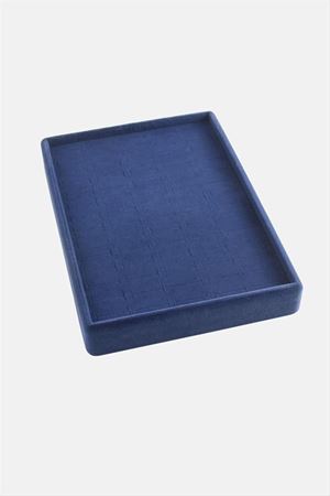 Dikey Anfora Kumaş Batırmalı Yüzük Tablası 17*23 - Lacivert