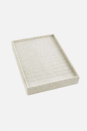 Dikey Anfora Kumaş Batırmalı Yüzük Tablası 17*23 - Krem