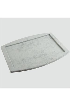 Oval Anfora Kumaş Sunum Servis Tablası - Açık Gri