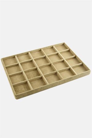 20 Bölmeli Anfora Tabla 24*34 cm - Açık Kahverengi
