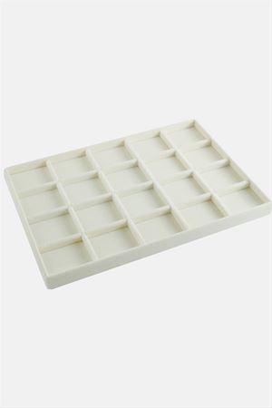 20 Bölmeli Anfora Tabla 24*34 cm - Krem
