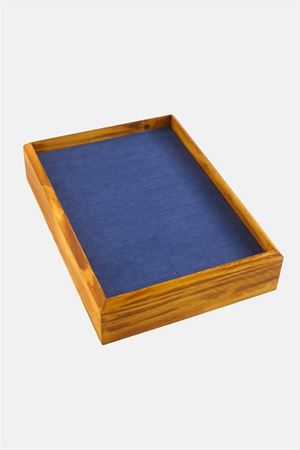 Ahşap Anfora Kumaş Bileklik Standı 17*24 - Lacivert