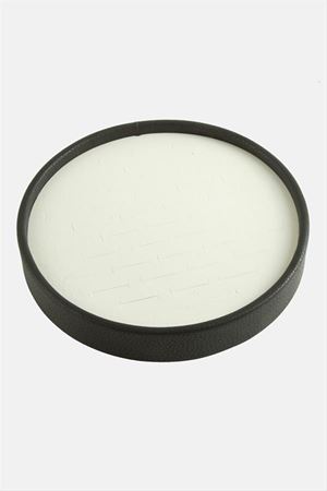 Yuvarlak Ahşap Deri Yüzüklük 20 cm - Siyah