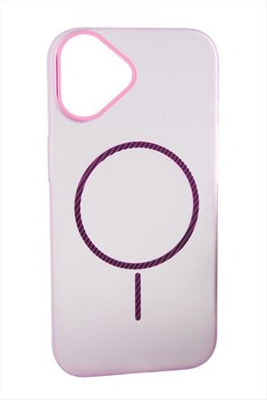 iPhone 16 Buzlu Magsaff Kapak Kılıf - Pembe