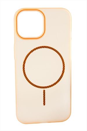 iPhone 11 Buzlu Magsaff Kapak Kılıf - Turuncu