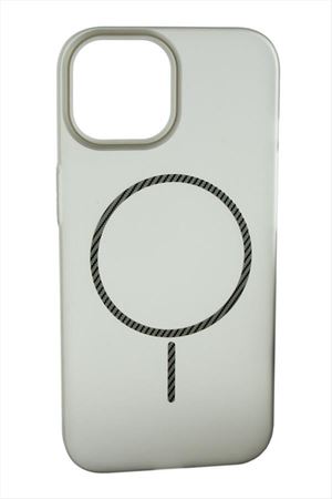 iPhone 13/14 Buzlu Magsaff Kapak Kılıf - Gri