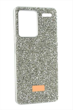 Xiaomi Redmi Note 13 Pro Plus Taşlı Kapak Kılıf - Gümüş Rengi