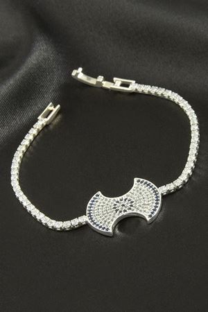 Fiyong Zirkon Taşlı Çocuk Bileklik 16 cm - Gümüş Rengi