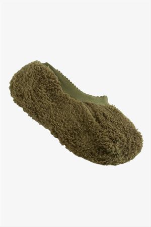 Peluş Polarlı Patik - Yeşil