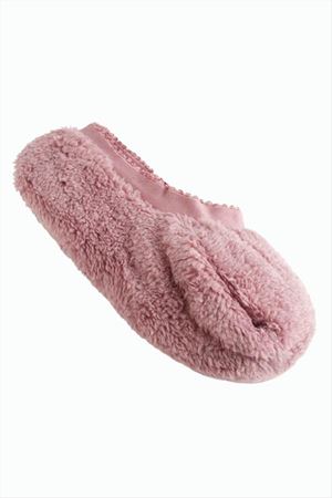 Peluş Polarlı Patik - Mor