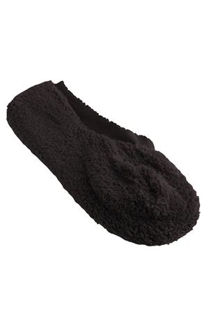 Peluş Polarlı Patik - Siyah