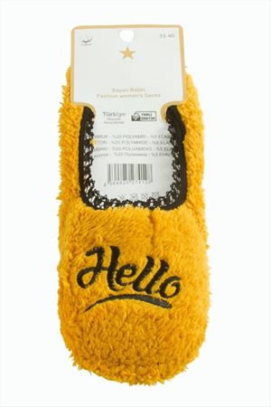Peluş Polarlı Patik - Sarı