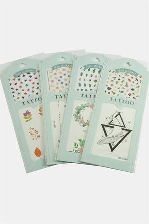 Karışık Tattoo Dövme Sticker 1 Adet - Mavi