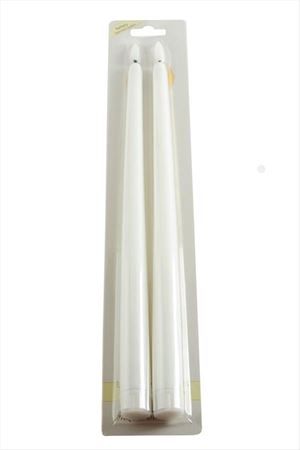 2 Adet Işıklı Şamdan Mum 34 cm - Krem