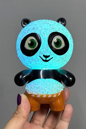 Panda Işıklı Biblo 12 cm - Beyaz