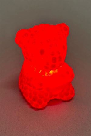 Işıklı Ayıcık Led Lamba 7 cm - Kırmızı