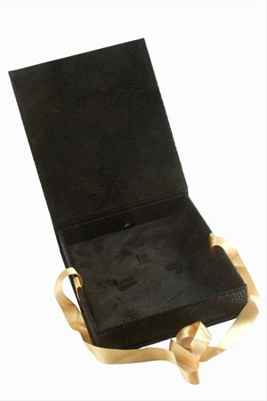 Kadife Lüx Set Kolye Kutusu Küçük Boy - Siyah