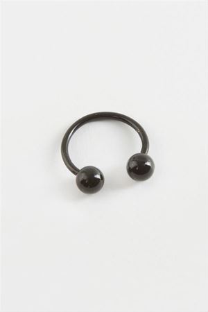 1 cm Septum Çelik Piercing 1 Adet - Siyah