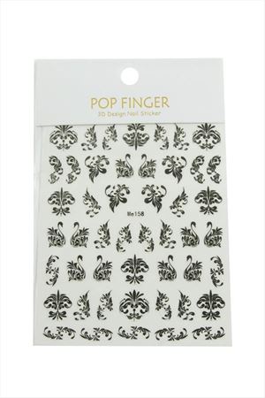 Çini Desenli Tattoo Dövme Sticker - Siyah