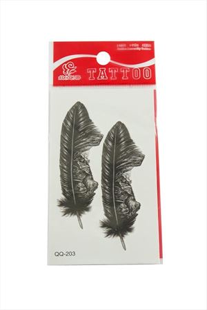 Yaprak Tattoo Dövme Sticker - Beyaz