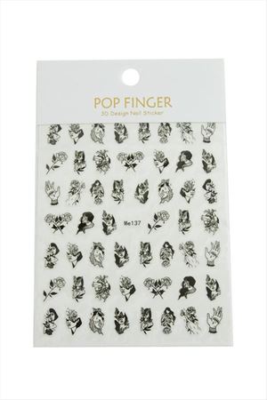 Gül Kız Tattoo Dövme Sticker - Siyah
