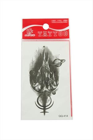 Güneş Tattoo Dövme Sticker - Siyah