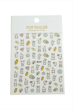 Tavşan Havuç Tattoo Dövme Sticker - Beyaz