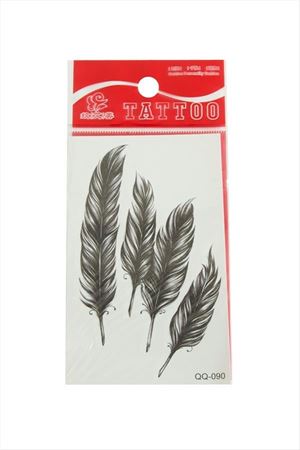 Yaprak Tattoo Dövme Sticker - Beyaz