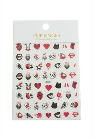 Kalp Kuru Kafa Tattoo Dövme Sticker - Kırmızı