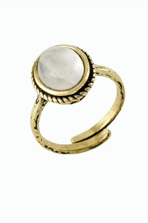 Oval Doğaltaşlı Otantik Yüzük - Pembe Kuvars