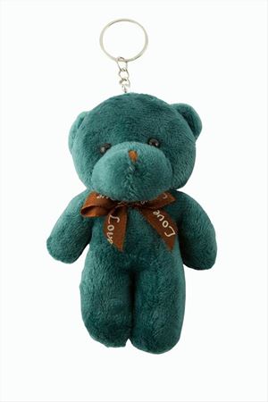 Ayıcık Peluş Çanta Anahtarlık 13 cm - Petrol Yeşili