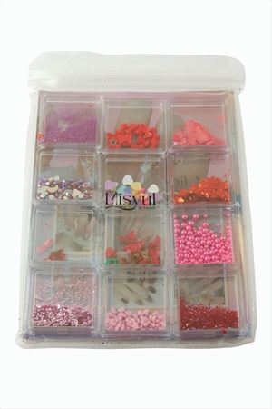 12'li Lüks Süsleme Taşı - Pembe