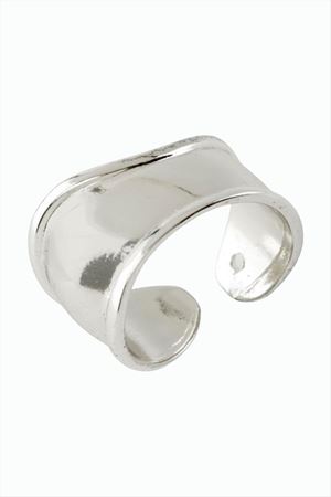 Oval Metal Yüzük - Gümüş Rengi