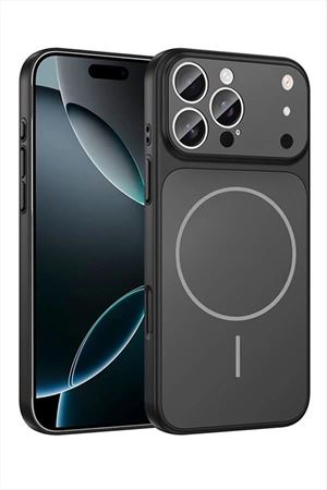 İphone 14 Pro Uyumlu 17 Pro Max Görünümlü Magsaff Kapak Kılıf - Siyah