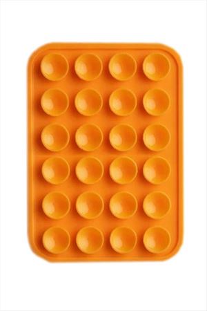Vantuzlu Silikon Telefon Tutucu - Turuncu