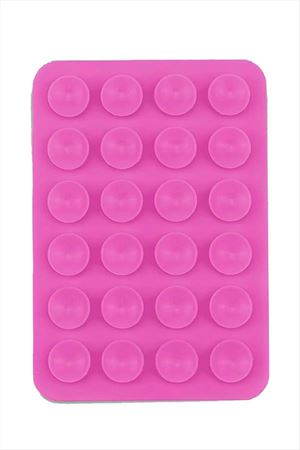 Vantuzlu Silikon Telefon Tutucu - Fuşya