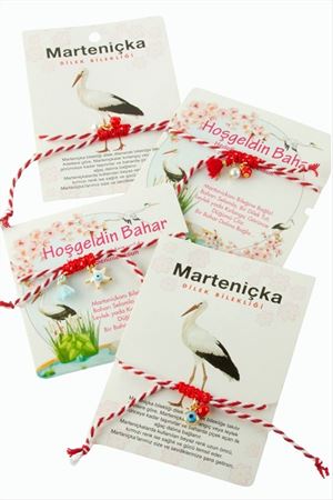 Karışık Marteniçka İp Bileklik - Kırmızı