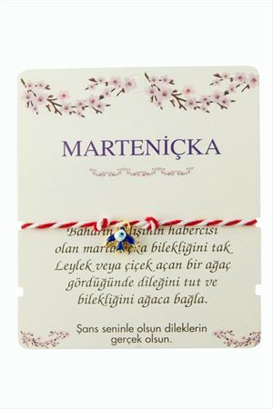 Papatya Marteniçka İp Bileklik - Kırmızı