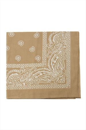 Çini Desenli Bandana 50*50 - Sütlü Kahve