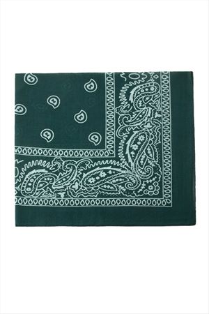 Çini Desenli Bandana 50*50 - Petrol Yeşili