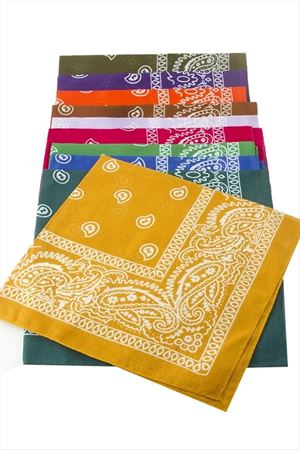 Çini Desenli Bandana 50*50 - Mavi